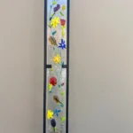 Large Floral Garden Stake - Fused Glass