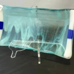Medium Marbled Light Blue and White Platter - Fused Glass