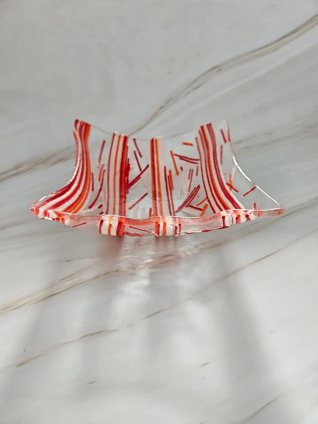 "Peppermint Sticks" Bowl 4-1/2" Square - Image 3