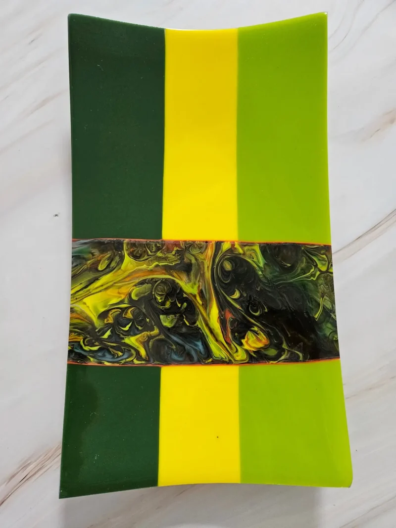 "Lime Swirl" Tray 6-1/2" x 11" - Image 3