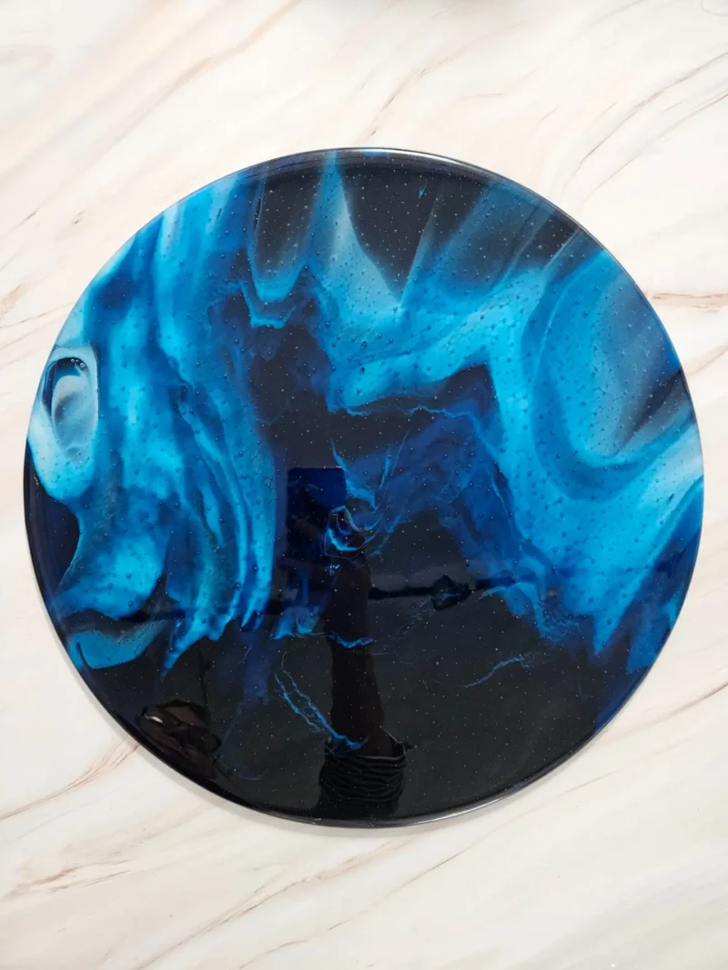 "Ocean Depths" Flat Plate 16" Round (turntable included) - Image 2