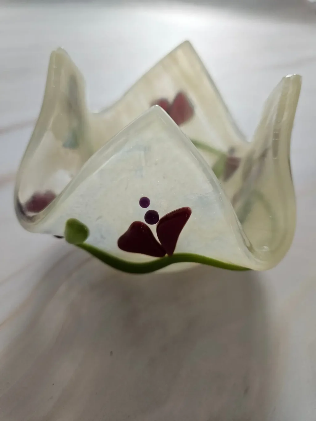 "Gentle Blooms" Votive Candle Holder 4" x 4" x 3" H - Image 3