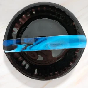 “Night Sea” Plate 8″ Round - Fused Glass