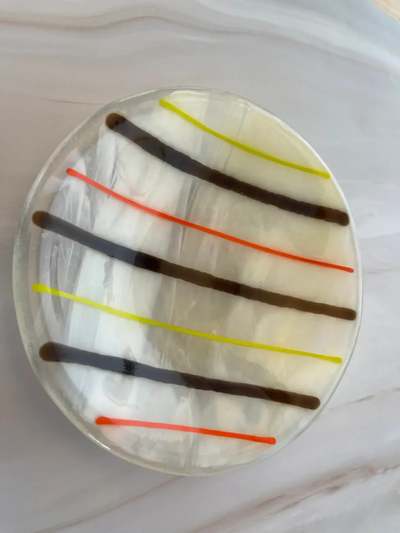 Small Striped Dish 5" Round - Image 2