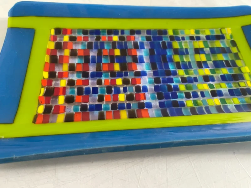 Colorful Mosaic Center Tray 6" x 10" - Image 2