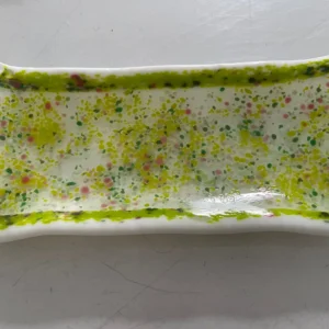 Spring Green Tray 4″ x 6″ - Fused Glass