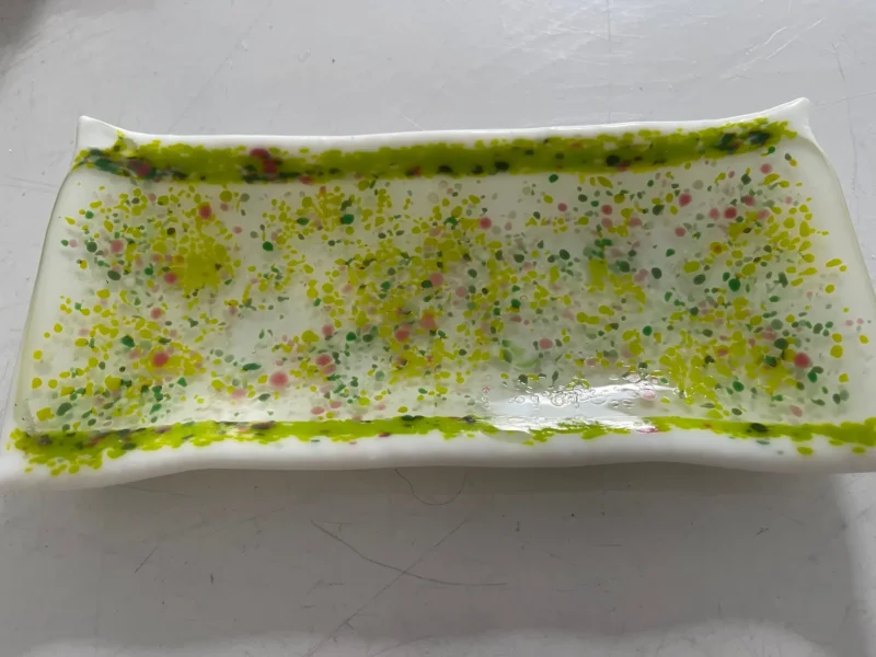 Spring Green Tray 4″ x 6″ - Fused Glass