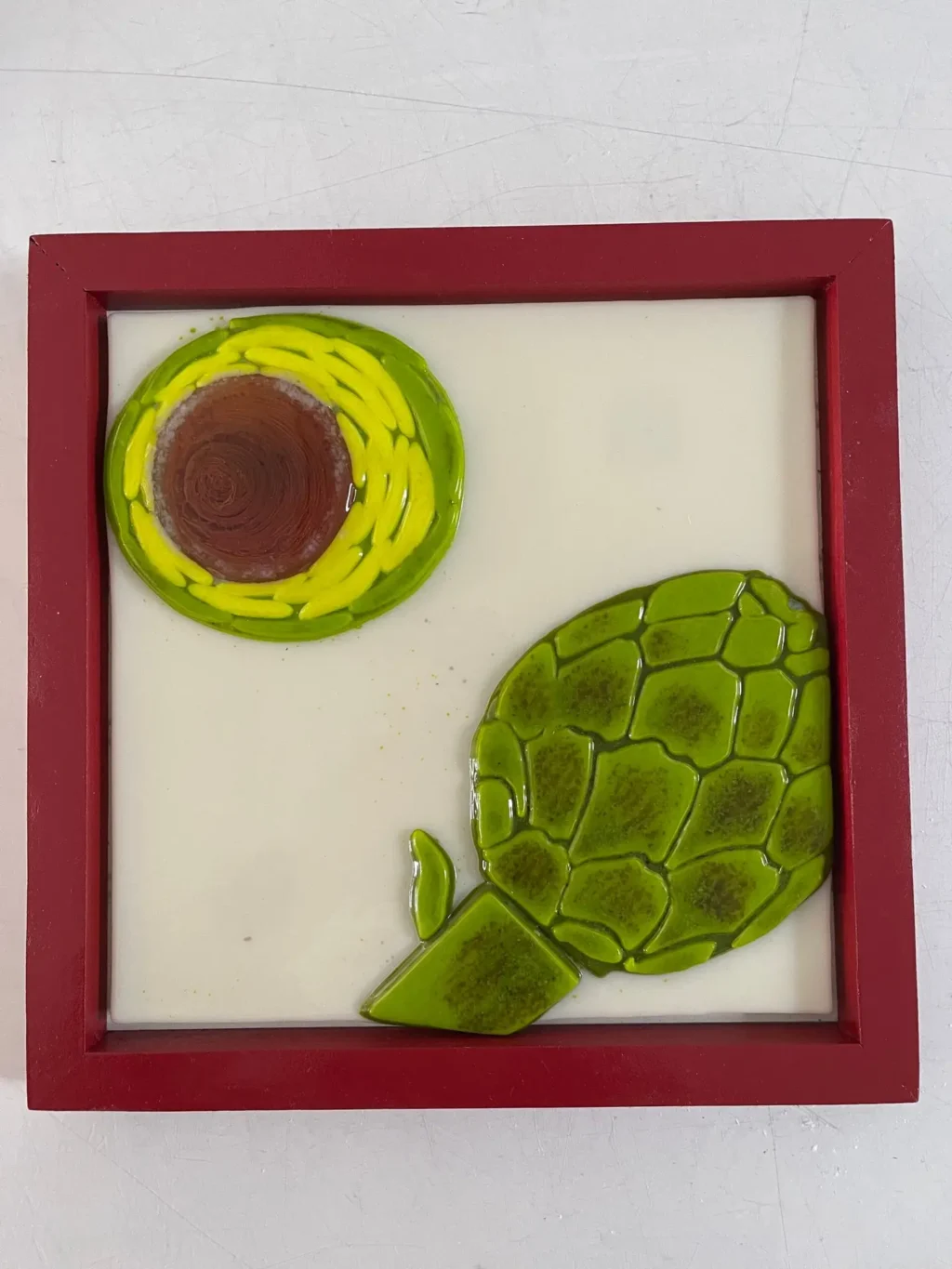 Artichoke Wall Art 10-1/2″ x 11″ - Fused Glass