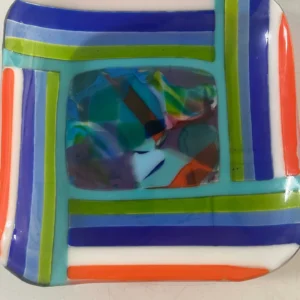 Festive Bowl 10″ x 10″ - Fused Glass