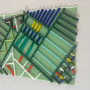 Geometric Art 8″ x 11″ - Fused Glass