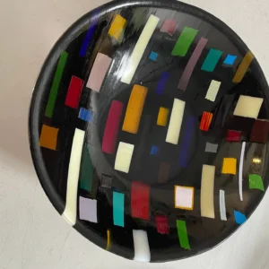 “Jazz in Glass” 11″ Bowl - Fused Glass