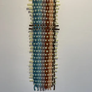 “Woven Whispers” Wall Art 24″ x 8″ - Fused Glass