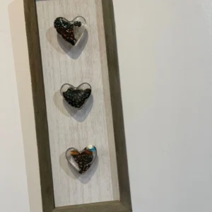 “Triptych of Affection” 5-1/2″ x 15″ - Fused Glass