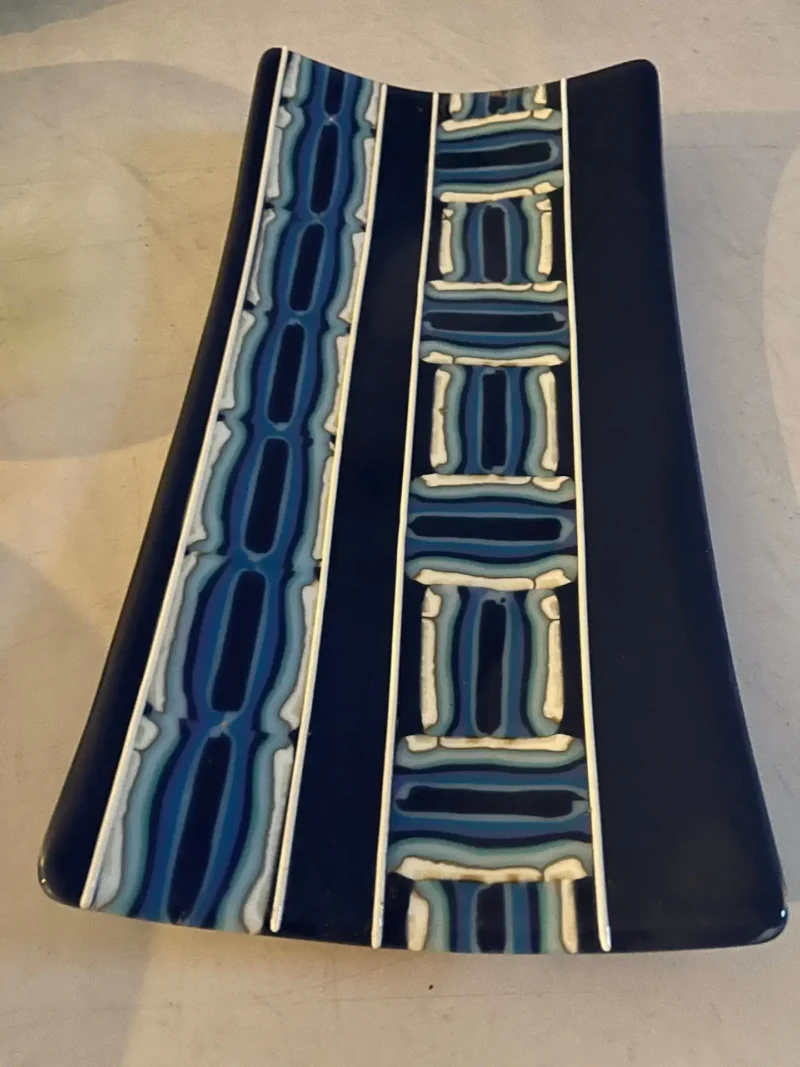Sapphire Serenade 14-1/2″ x 7-1/2″ - Fused Glass