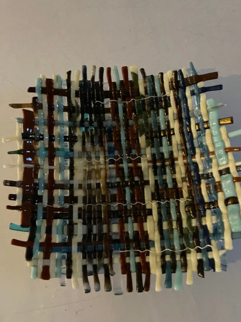 Elegant Weave Table Art 11" x 12" - Image 2