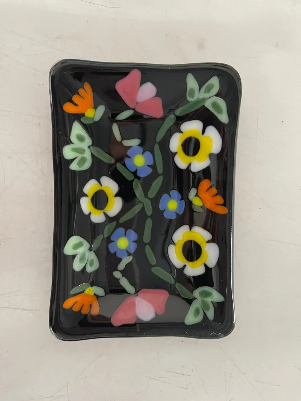 "Midnight Garden" Small Dish 4" x 6" - Image 2