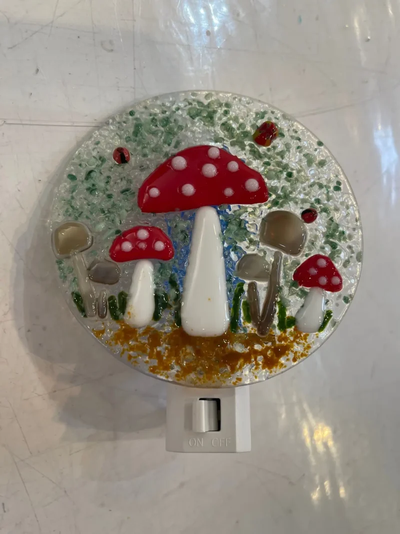 “Enchanted Forest” Night Light 4″ x 4″ - Fused Glass