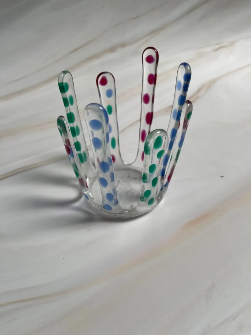 "Polka Fantasia" Candle Holder 4" x 4" - Image 2