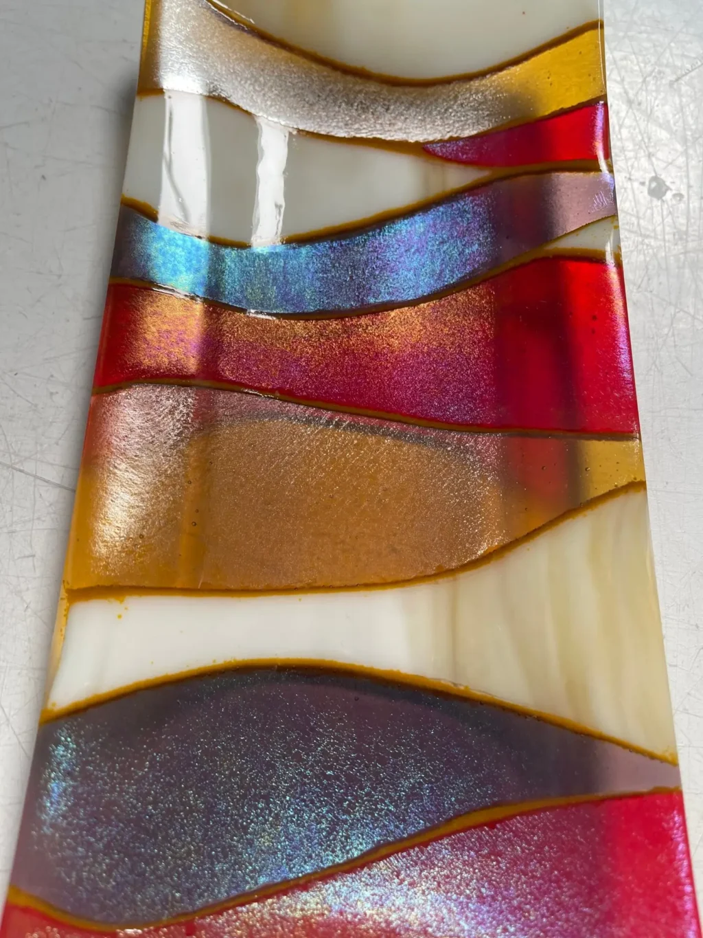 Celestial Cascade 5″ x 10″ - Fused Glass