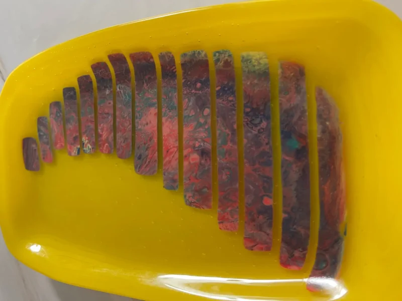 "Sunlit Gradient" Shallow Dish 5" x 9" - Image 2