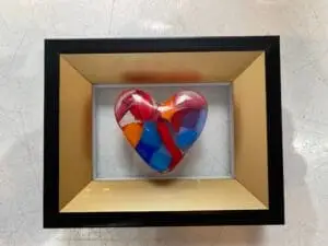 "Harmony in the Heart" Framed Heart 5" x 4"