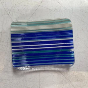 “Flowing Seas” Small Glass Dish 2-1/2″ x 3″ - Fused Glass