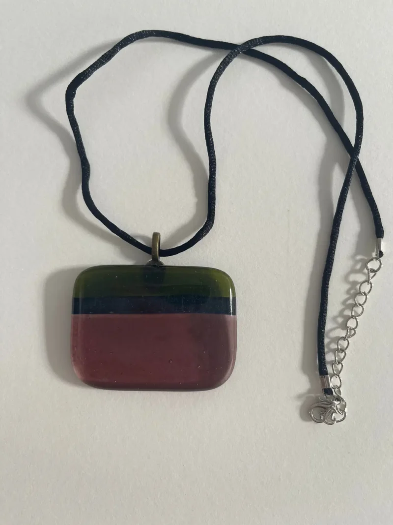 “On The Horizon” Pendant 1-1/2″ x 2″ - Fused Glass