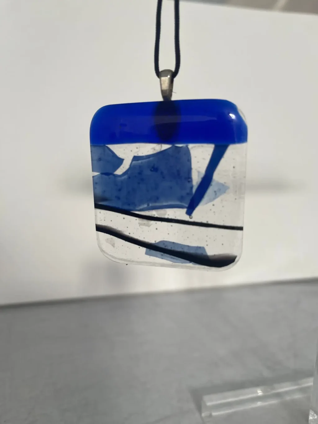 “Sailor’s Delight” Pendant 2″ x 2″ - Fused Glass