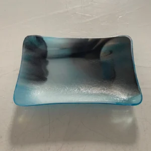 “Majestic Sea” Small Dish 4″ x 6″ - Fused Glass