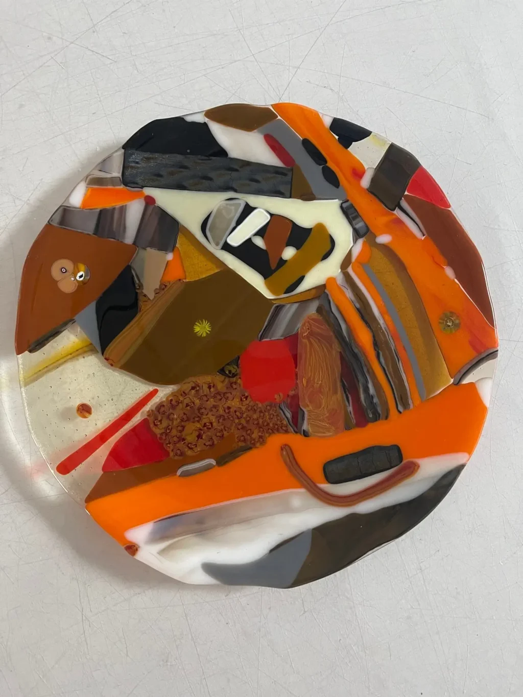 Autumn’s Embrace 11 1/2″ Tray - Fused Glass