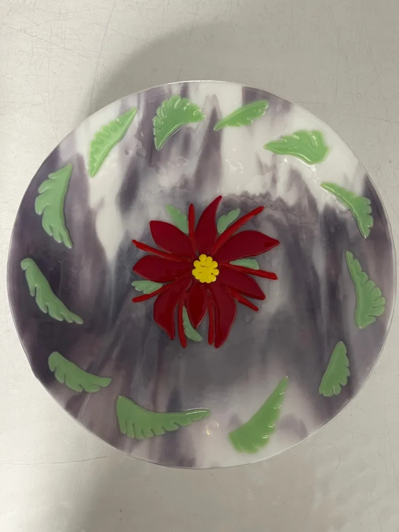 Petal Whirl Tray - Fused Glass