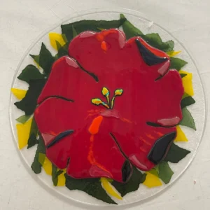 Tropical Serenade 12″ Circle - Fused Glass