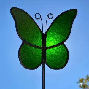 “Emerald Flutter” Butterfly - Stained Glass