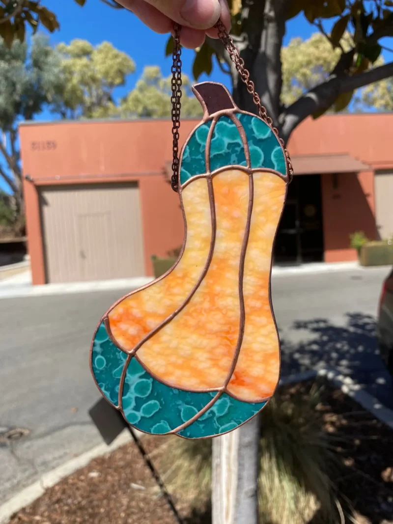 Harvest Delight Gourd - Stained Glass
