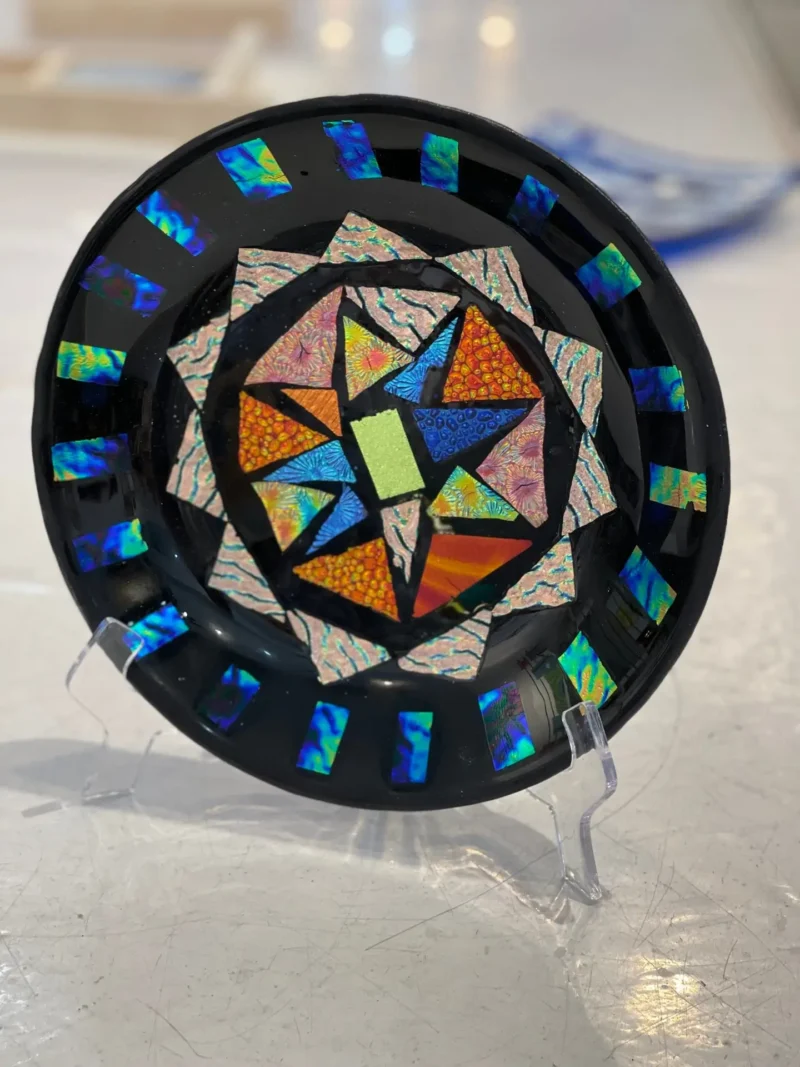 Dichroic Tray 10″ - Fused Glass