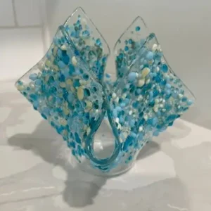 “Seabreeze Symphony” Votive Candle Holder - Fused Glass