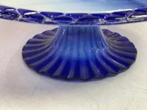 Cake Plate with Pedestal - Blues - Image 2