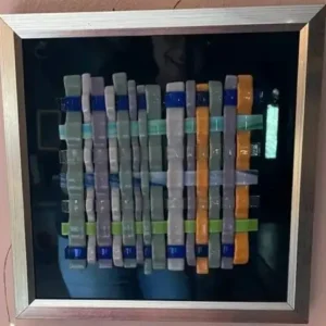 Gridlines Memory - Fused Glass
