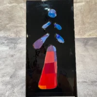 Abstract Wall Art in Fused Glass 7″ x 10″ - Fused Glass