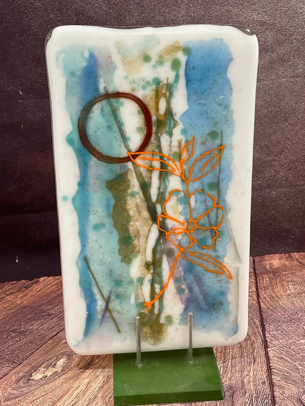 Watercolor Effects in Glass - Fused Glass