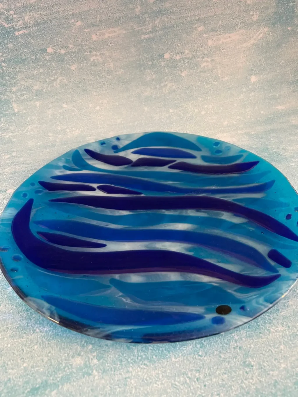 Waves of Blue 14" Tray - Image 3