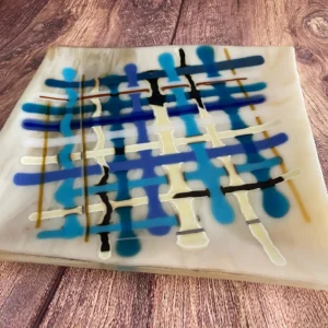 Woven Glass Tray 12″ x 12″ - Fused Glass