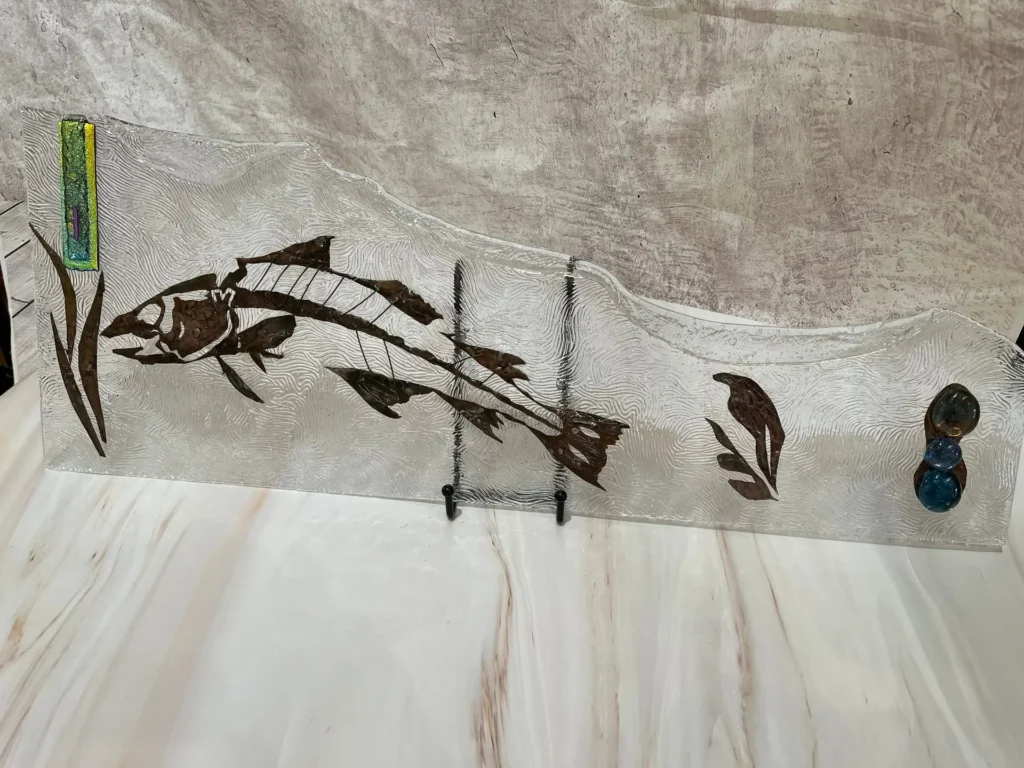 Prehistoric Fish Glass Art - Fused Glass