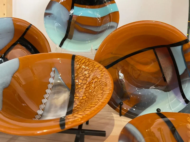 Set of 6 – 9″ Bowls - Fused Glass