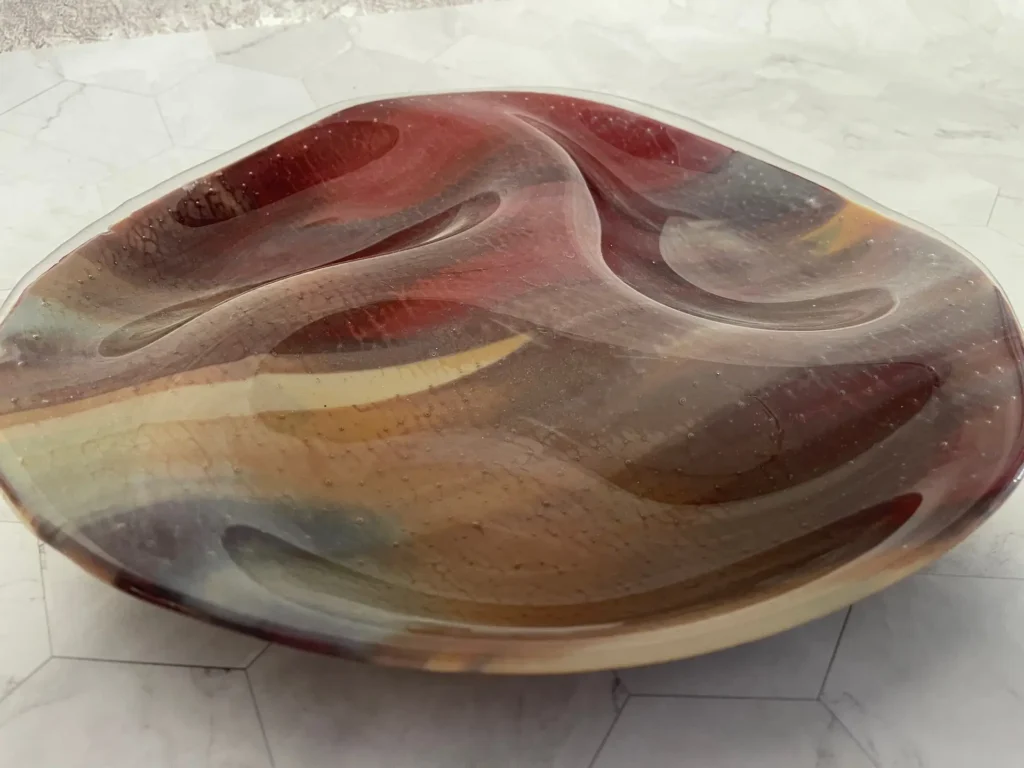 3 Section Serving Dish 12″ - Fused Glass