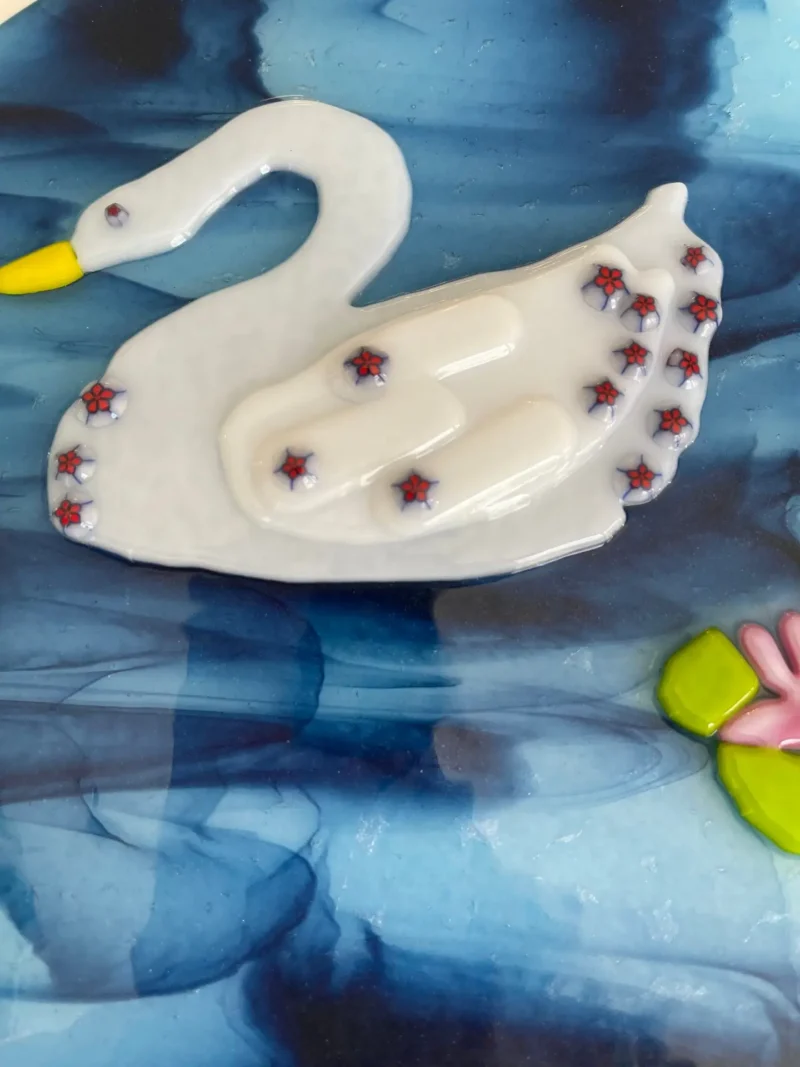 Swan in the Water 9" Art Piece - Image 2