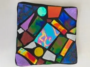 Colorful Dichroic Plate 6" x 6" - Image 3