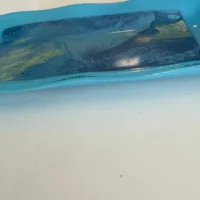 Blue Tray with Designer Center 6″ x 12″ - Fused Glass
