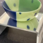 Green and Blue Pebble Bowl - Fused Glass