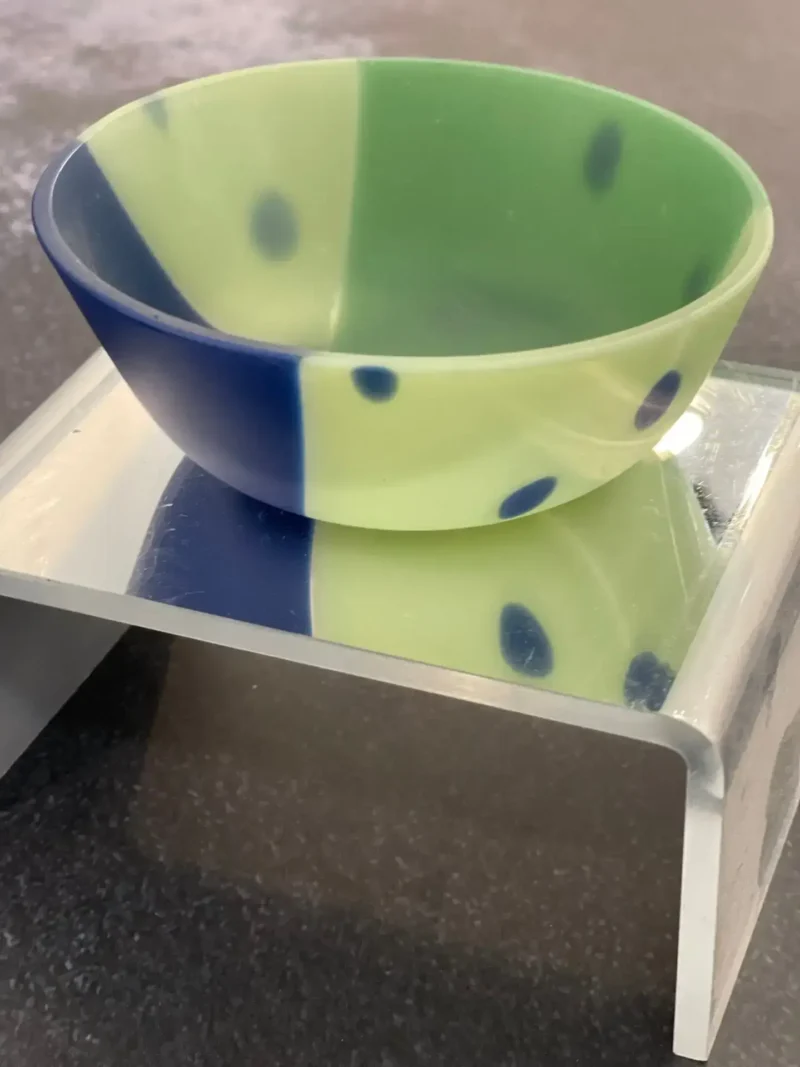 Green and Blue Pebble Bowl - Fused Glass